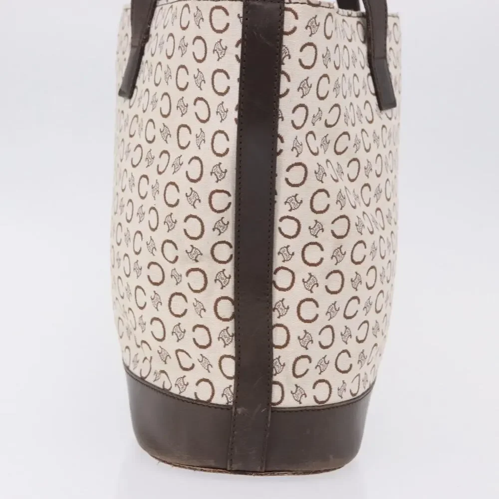 Celine C Macadam Tote White
